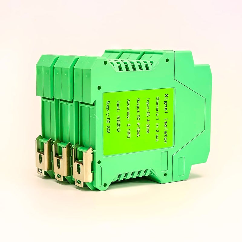 Lelukee DC10V 1 in 1 Out Signal Isolator Transmitter Splitter DIN Rail Mount (DC24V, 4-20mA) - Image 3
